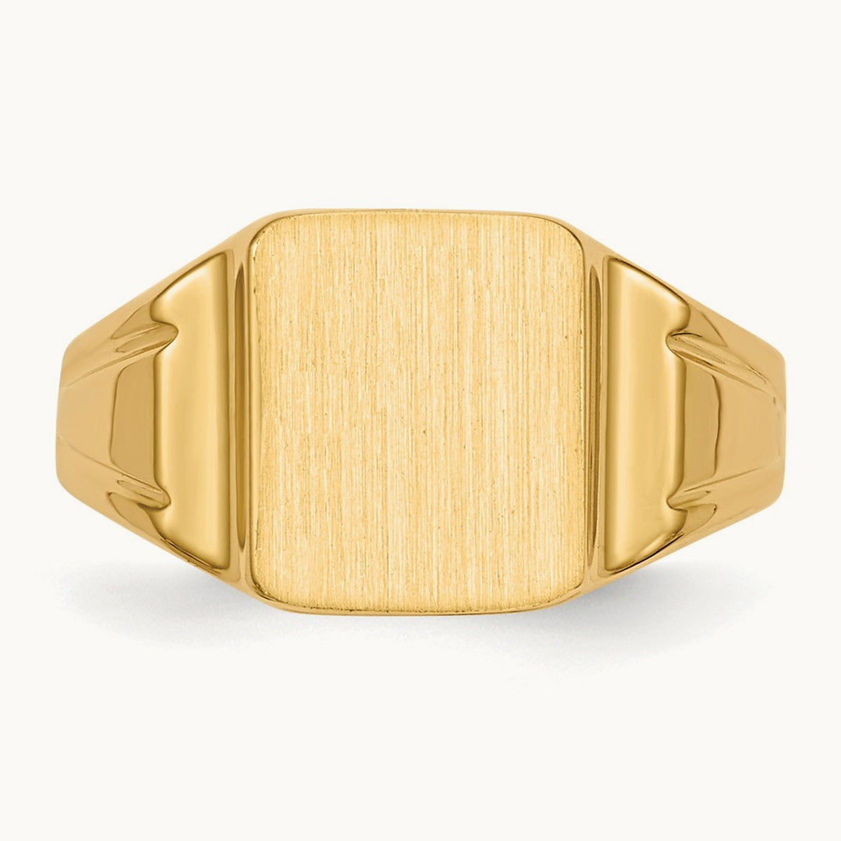 7.5x9mm Closed Back Signet Ring, 14K