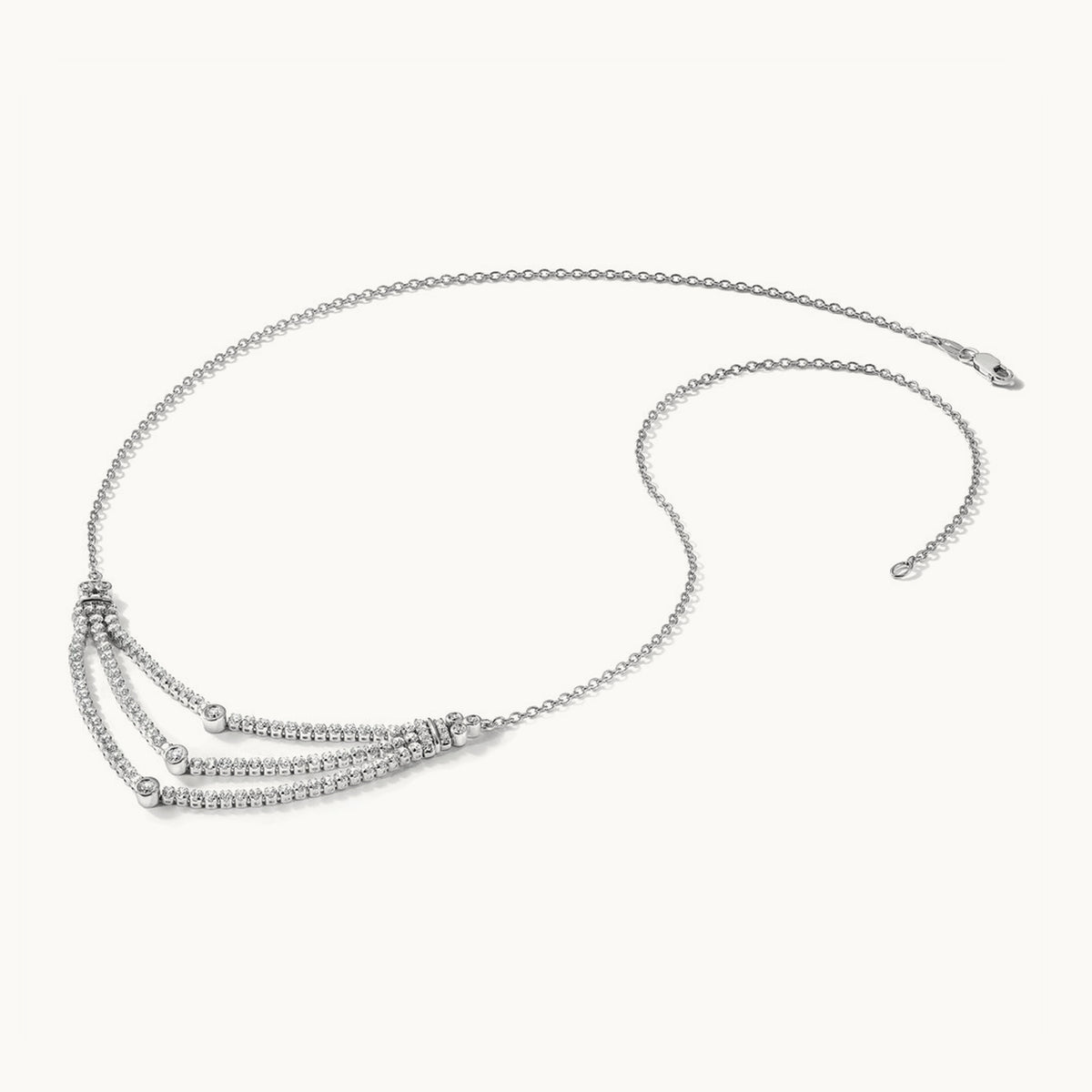 Triple Layer Necklace, 2.75 ct tw Lab-Grown Diamond