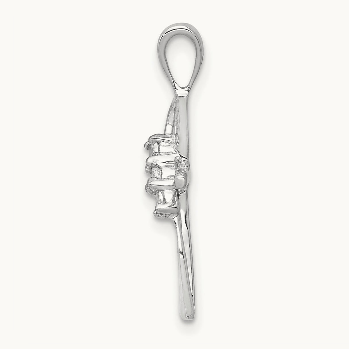 .01ct. Diamond Cross Pendant, 14K White Gold