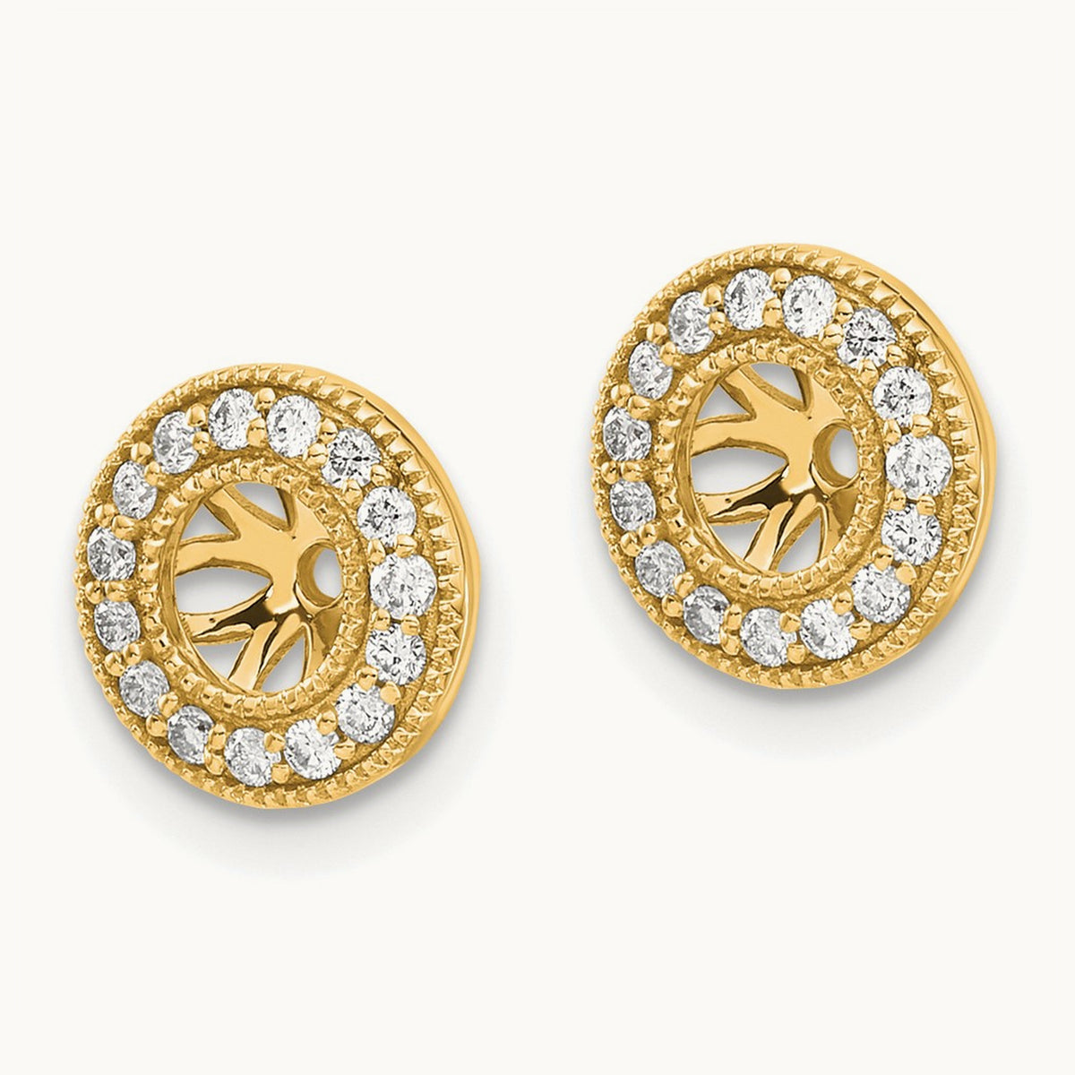 Diamond Earring Jackets — 14K Yellow Gold