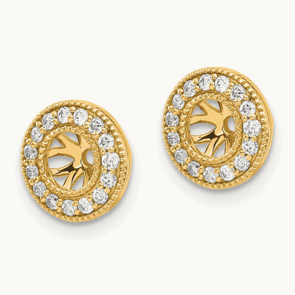 Diamond Earring Jackets — 14K Yellow Gold