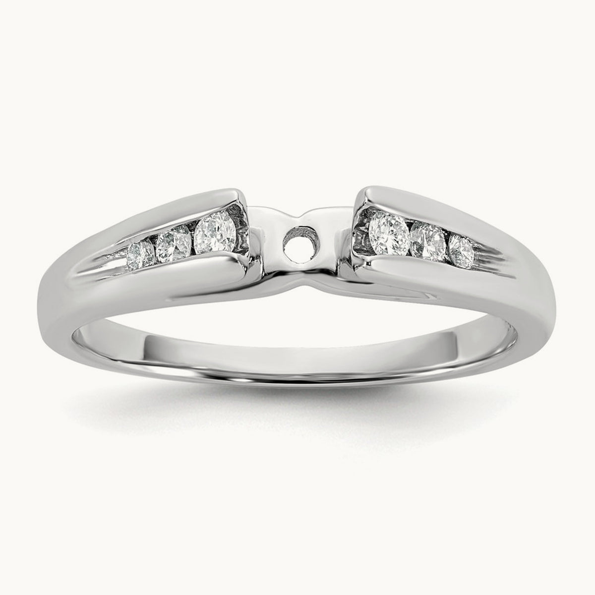 Peg Set Semi-Mount Engagement Ring, 0.15 ct tw