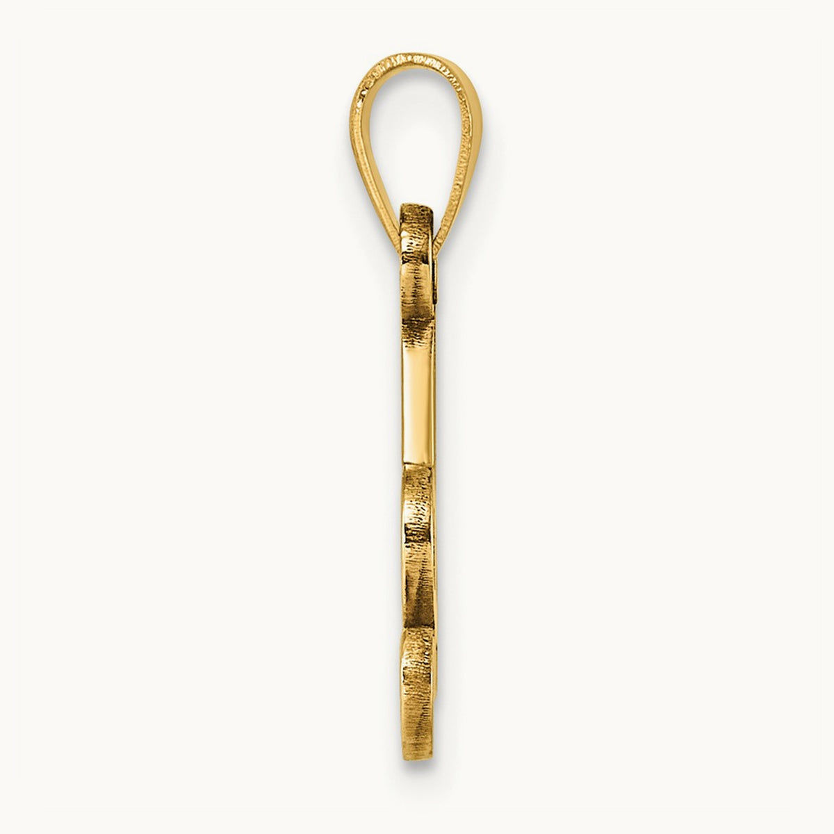 Script Letter A Initial Pendant, 14K Yellow Gold