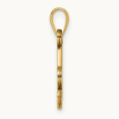 Script Letter A Initial Pendant, 14K Yellow Gold