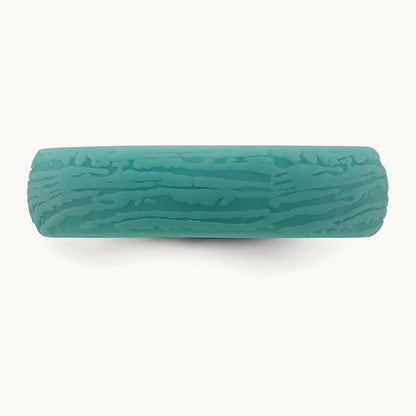 Silicone Steel Blue 5.70mm Wood Grain Pattern Band