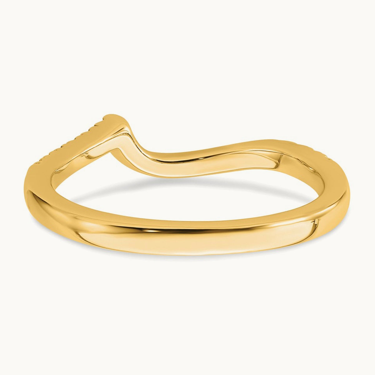 1/5 C Wedding Band, 0.15 ct tw Lab-Grown Diamond — 14K Yellow Gold