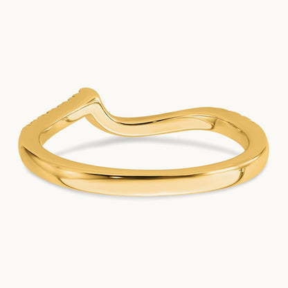 1/5 C Wedding Band, 0.15 ct tw Lab-Grown Diamond — 14K Yellow Gold