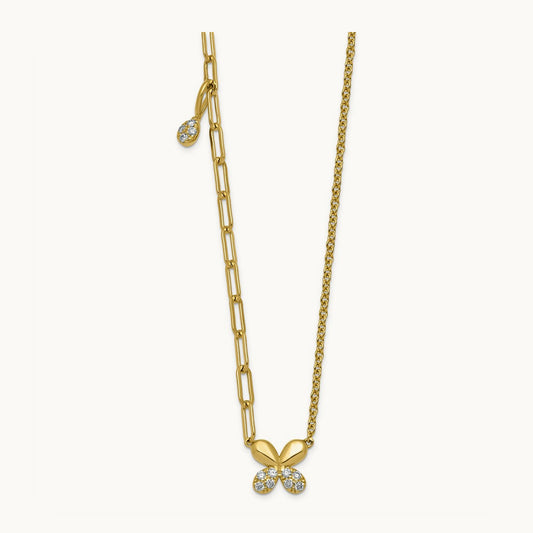 Butterfly Necklace, 0.10 ct tw Lab-Grown Diamond