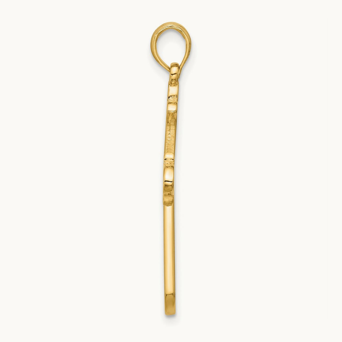 Polished Cross Pendant, 14K
