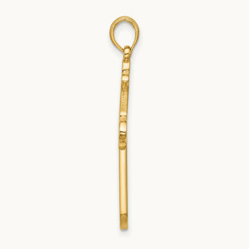 Polished Cross Pendant, 14K