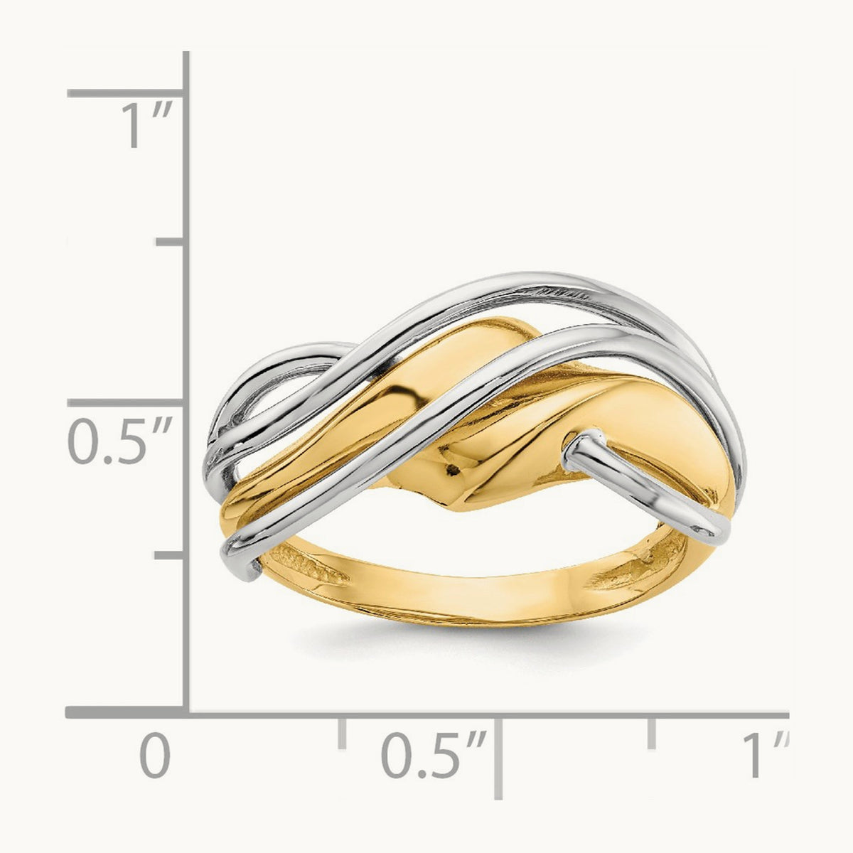 Wave Ring, 14K Two-tone