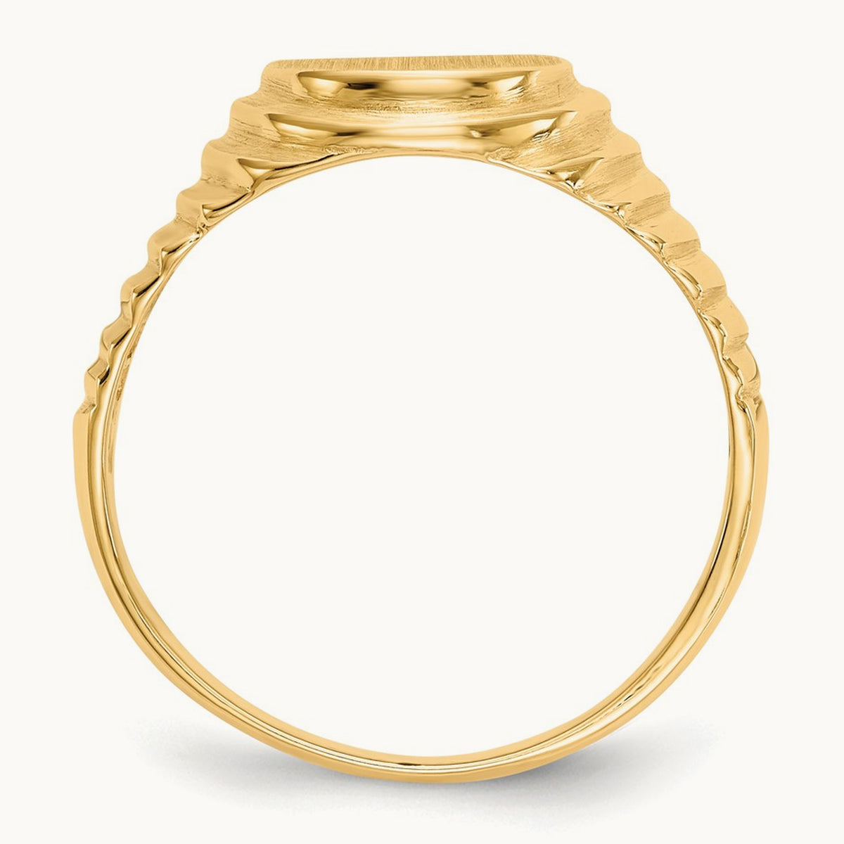 Open Back Mens Signet Ring — photo set