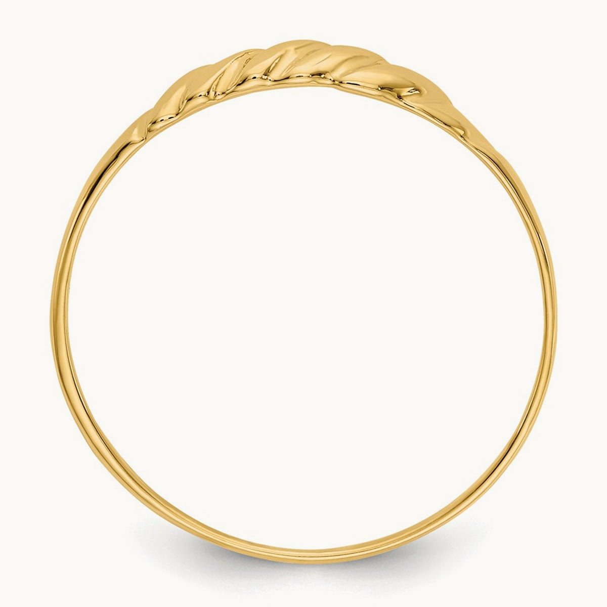 Ridged Dome Ring, 14K