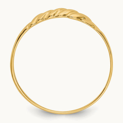Ridged Dome Ring, 14K