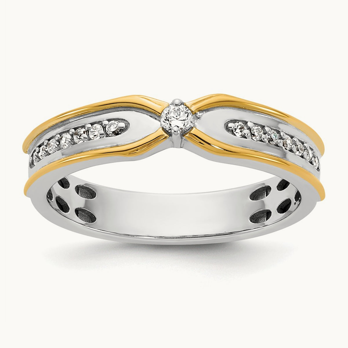 14ktt IB Goodman Mens Polished Diamond Ring Mounting