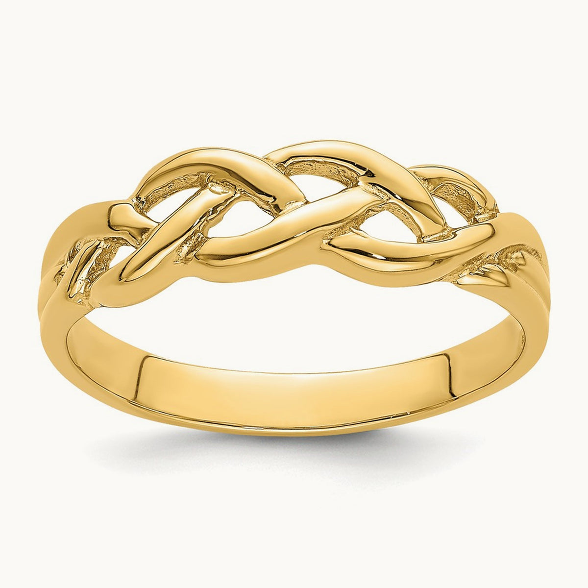 Polished Braided Knot Ring, 14K