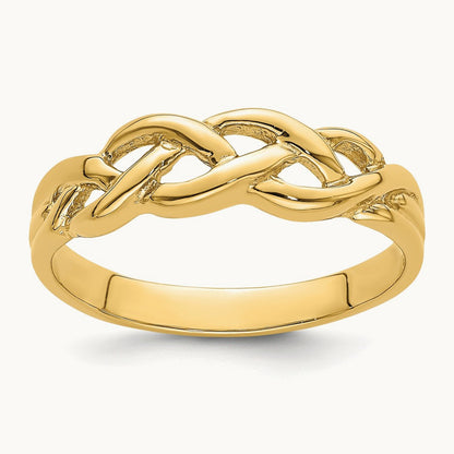 Polished Braided Knot Ring, 14K