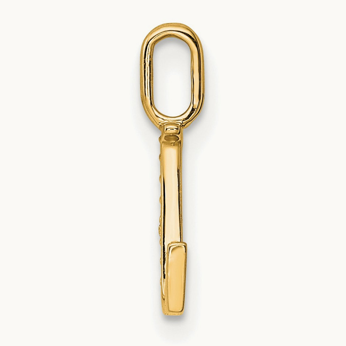 Diamond Letter L Initial Pendant, 14K