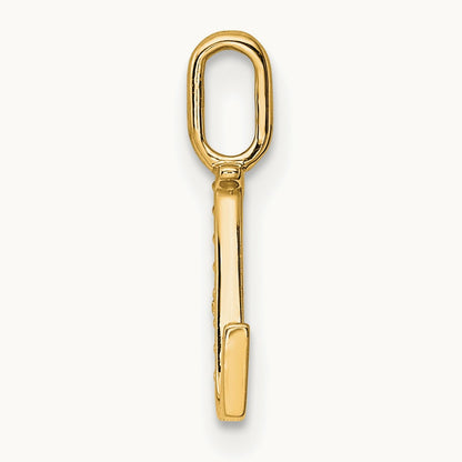 Diamond Letter L Initial Pendant, 14K