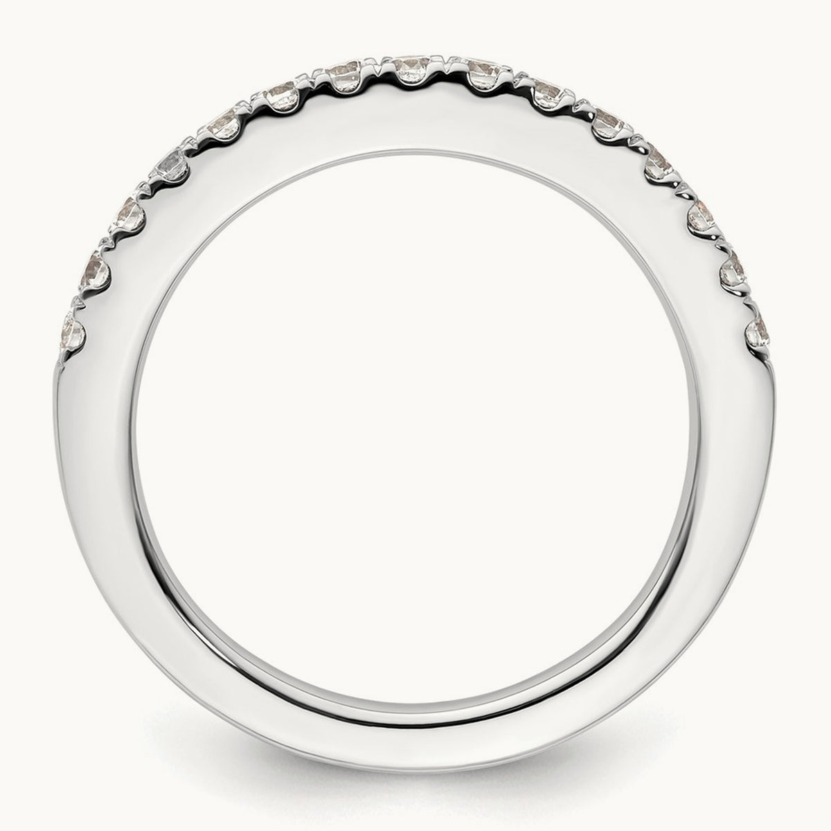 Diamond Wedding Band, 14K White Gold
