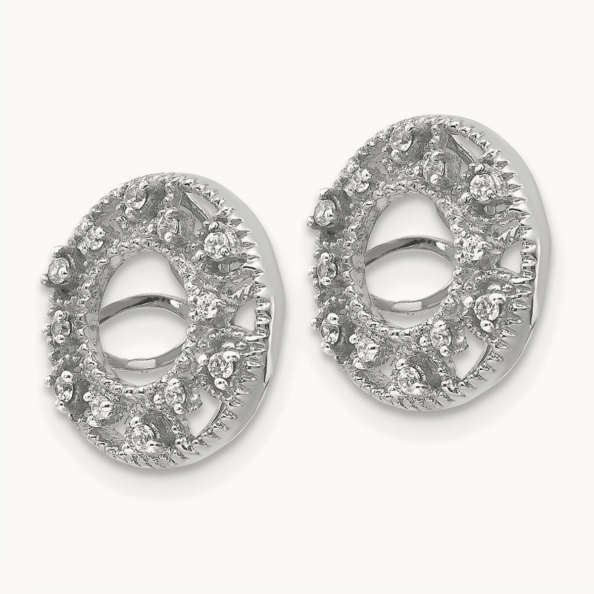 Fancy Diamond Earring Jackets — 14K White Gold