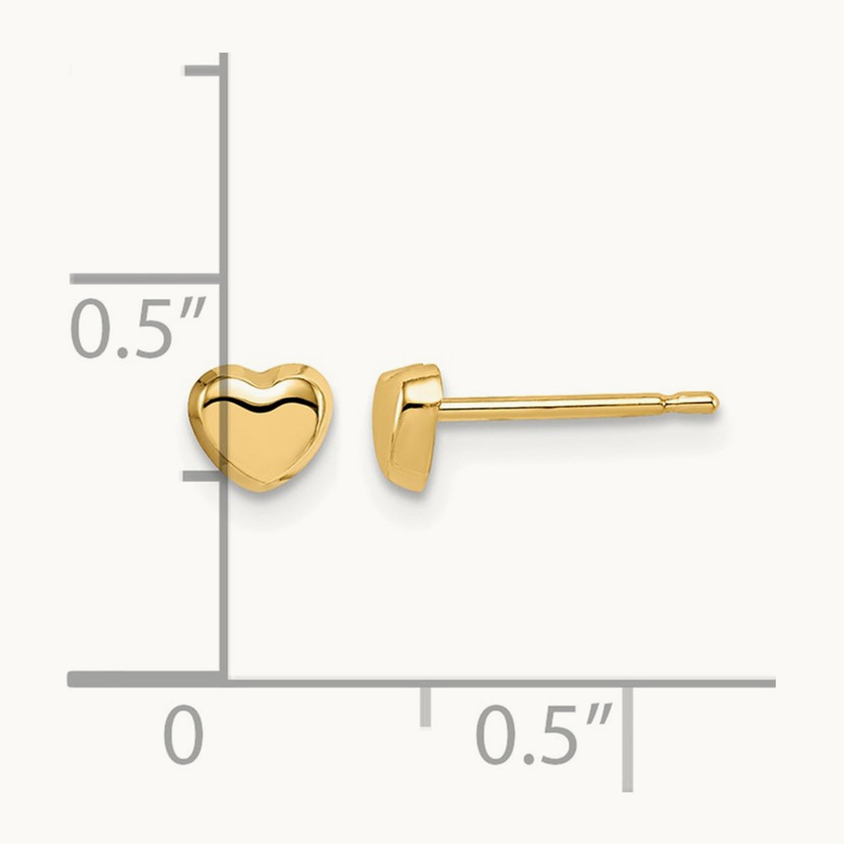 Madi K Heart Post Earrings, 14K