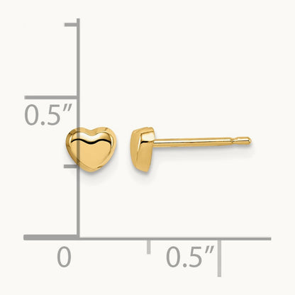 Madi K Heart Post Earrings, 14K