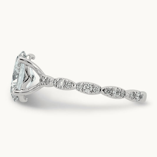 Oval Center Ring, 1 7/8-3 1/2 ct Lab-Grown Diamond