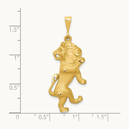Satin Diamond-cut Leo Zodiac Charm — photo set