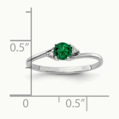 Mount St. Helens AA Diamond ring, 4mm, 14K White Gold