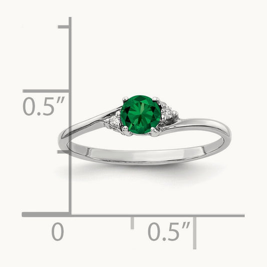 Mount St. Helens AA Diamond ring, 4mm, 14K White Gold