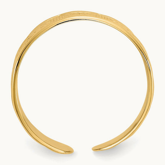 Flower & Butterfly Toe Ring, 14K