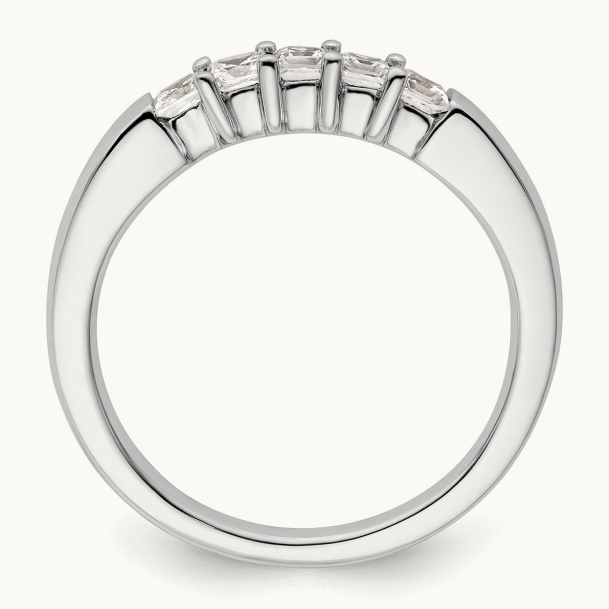 5-Stone Diamond Band, 14K White Gold