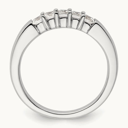 5-Stone Diamond Band, 14K White Gold