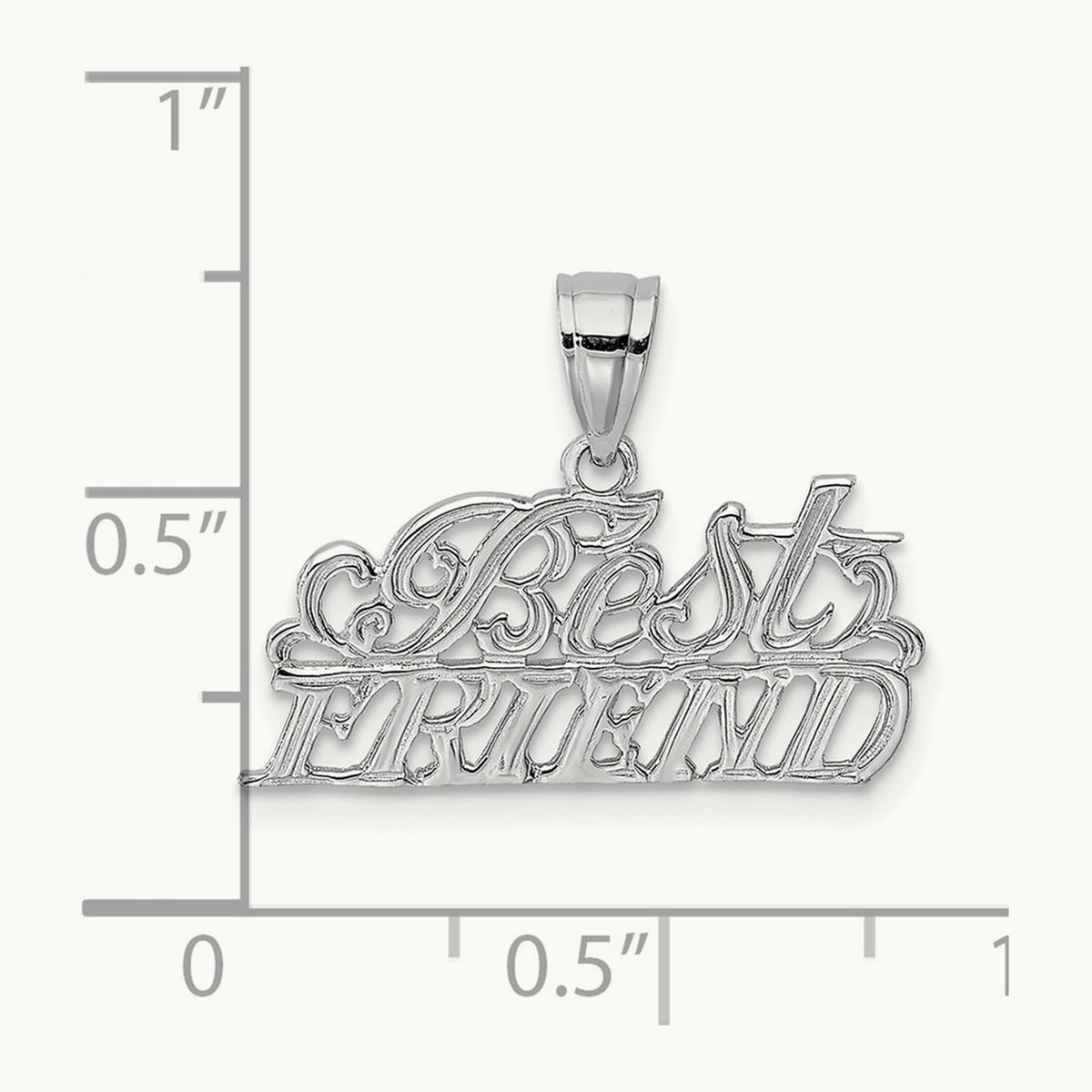 BEST FRIEND Pendant, 14K White Gold