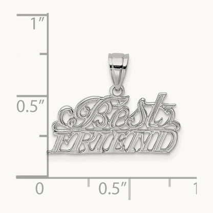 BEST FRIEND Pendant, 14K White Gold