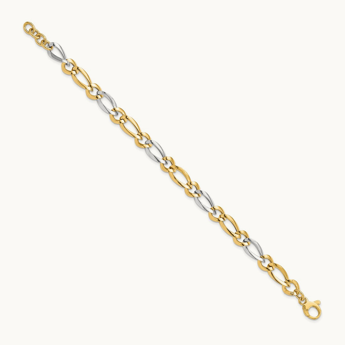 Polished Bracelet, 14K Two-tone