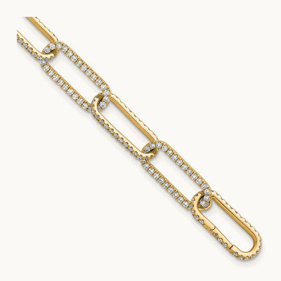 TO with Ext. Link Bracelet, 3.50-4.00 ct tw Lab-Grown Diamond — 14K Yellow Gold