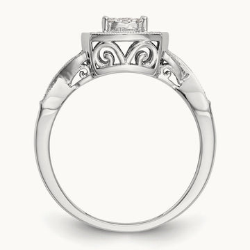 Complete Diamond Cluster Engagement Ring — photo set