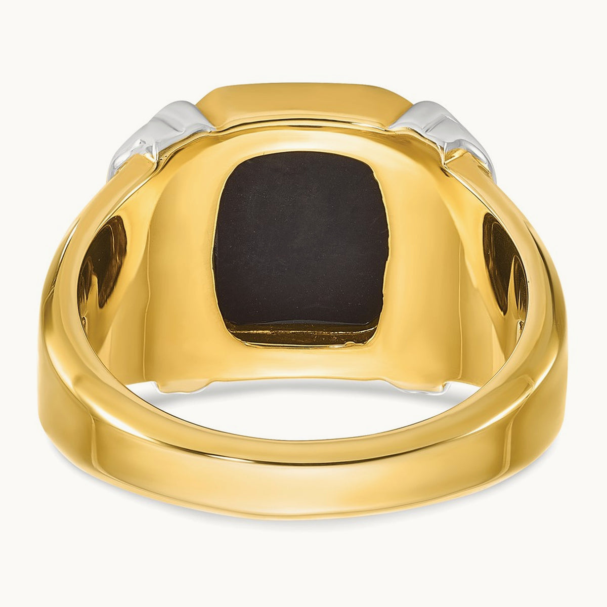 IBGoodman Men's Onyx Complete Ring, 14K Two-tone