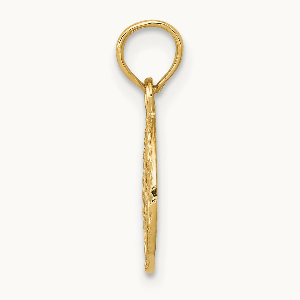 Star of David in Circle Frame Pendant, 14K