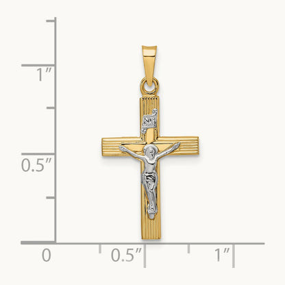 Polished Solid INRI Crucifix Pendant — photo set