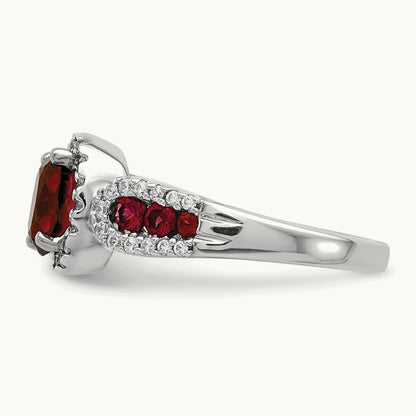 Oval Created Ruby Ring — 7