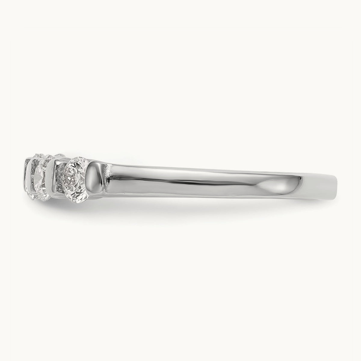 5-Stone Diamond Band, 14K White Gold