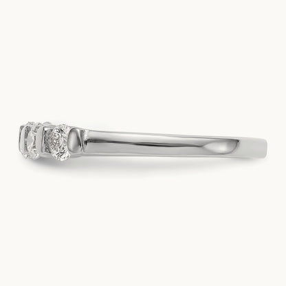 5-Stone Diamond Band, 14K White Gold