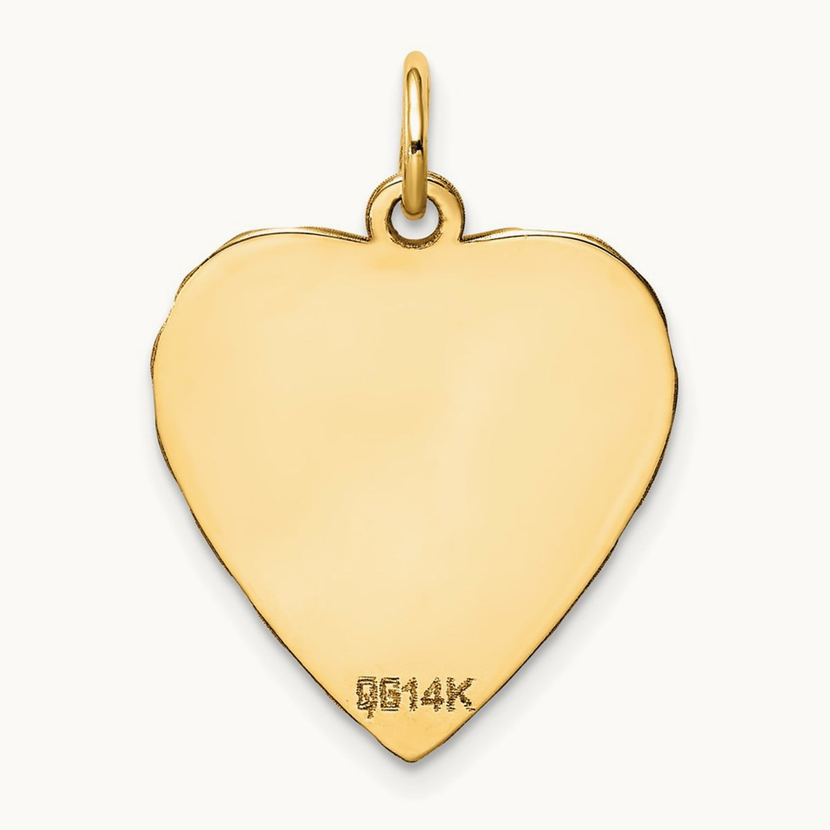 Etched .013 Gauge Engravable Heart Disc Charm — 25mm