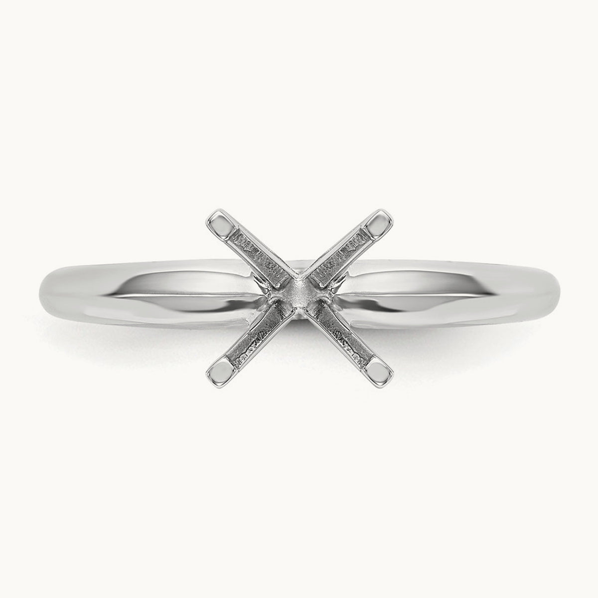 1/2ct. Lightweight Knife Edge 4-Prong Mounting, 14K White Gold