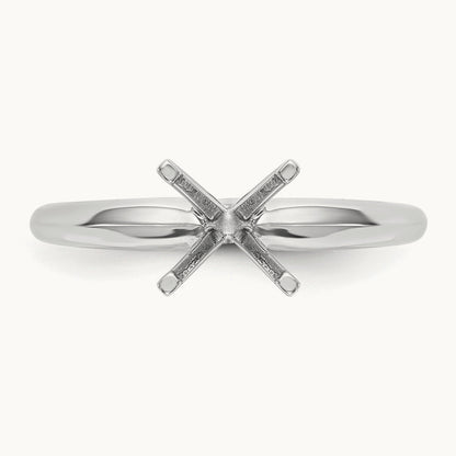 1/2ct. Lightweight Knife Edge 4-Prong Mounting, 14K White Gold