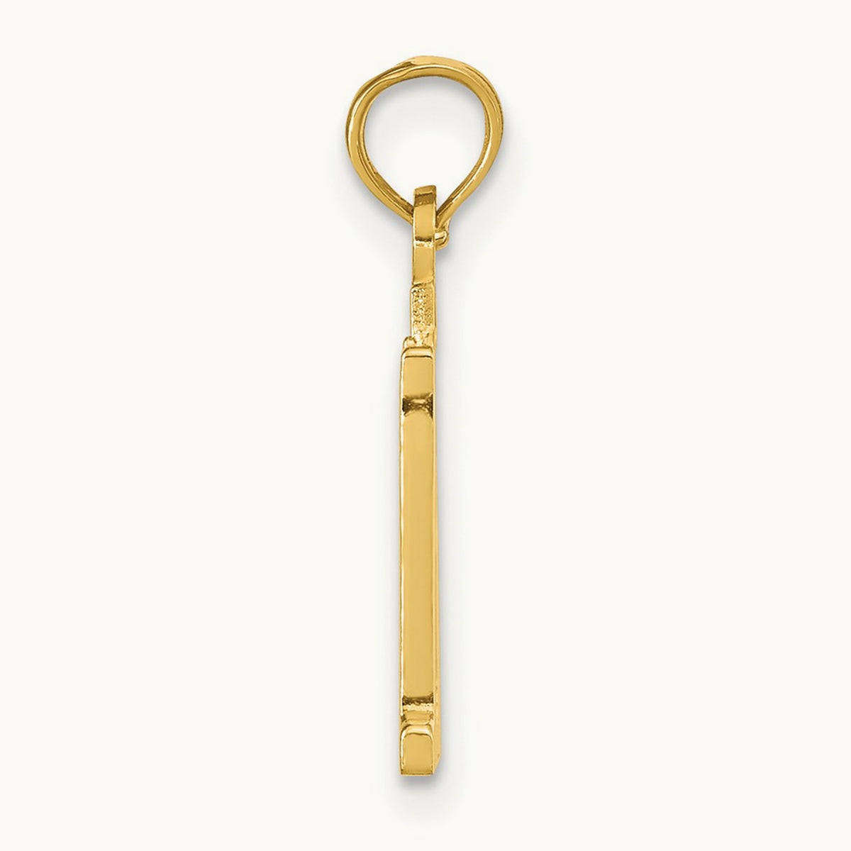 Polished Number 11 Pendant — 14K Yellow Gold