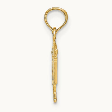 RN Registered Nurse Pendant — 14K Yellow Gold